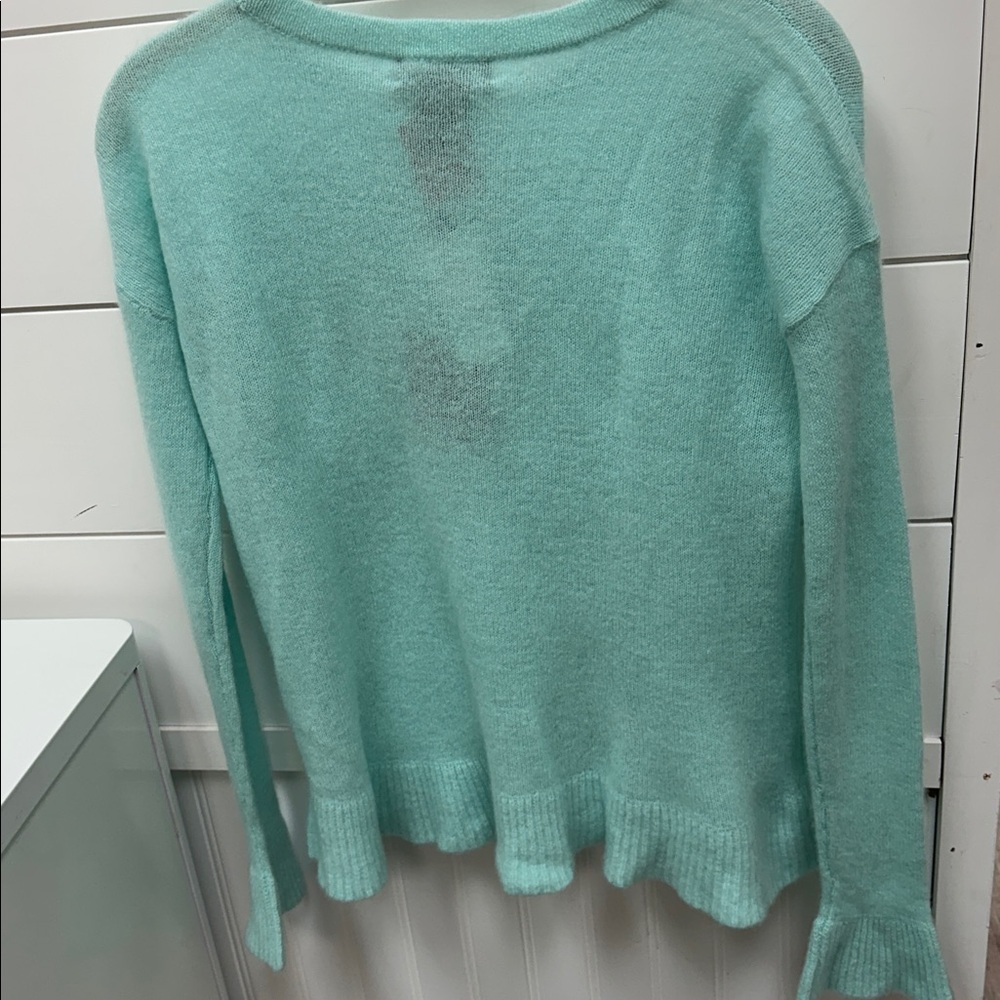 Lord & Taylor 100% Cashmere Sweater – Petite XS – Light Aqua - Picture 4 of 6